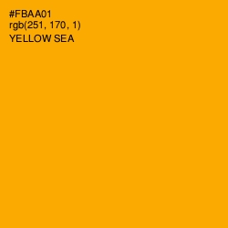#FBAA01 - Yellow Sea Color Image